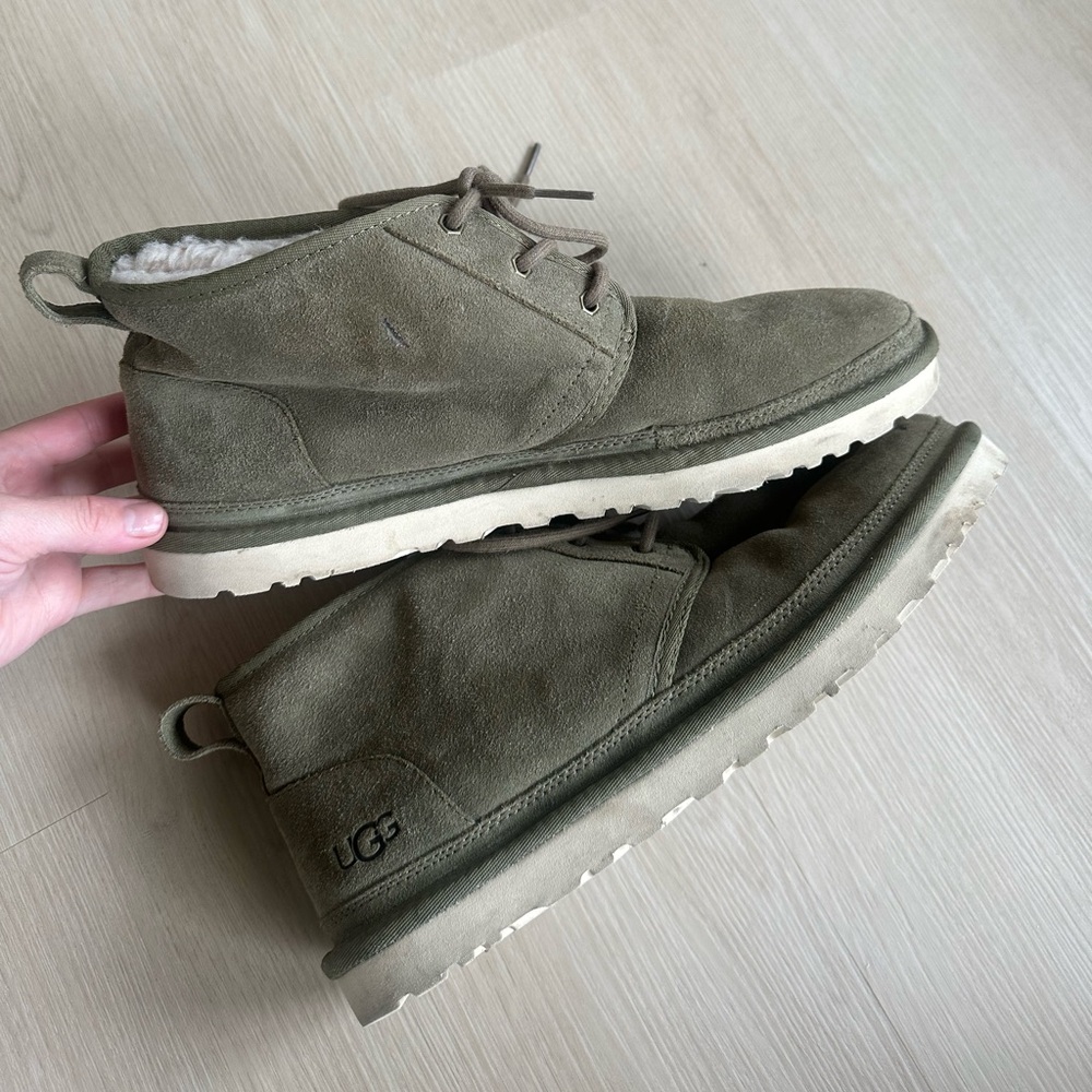 UGG Men's Neumel Chukka  Boots Casual Fashion Shoes Suede Moss Green Size 12